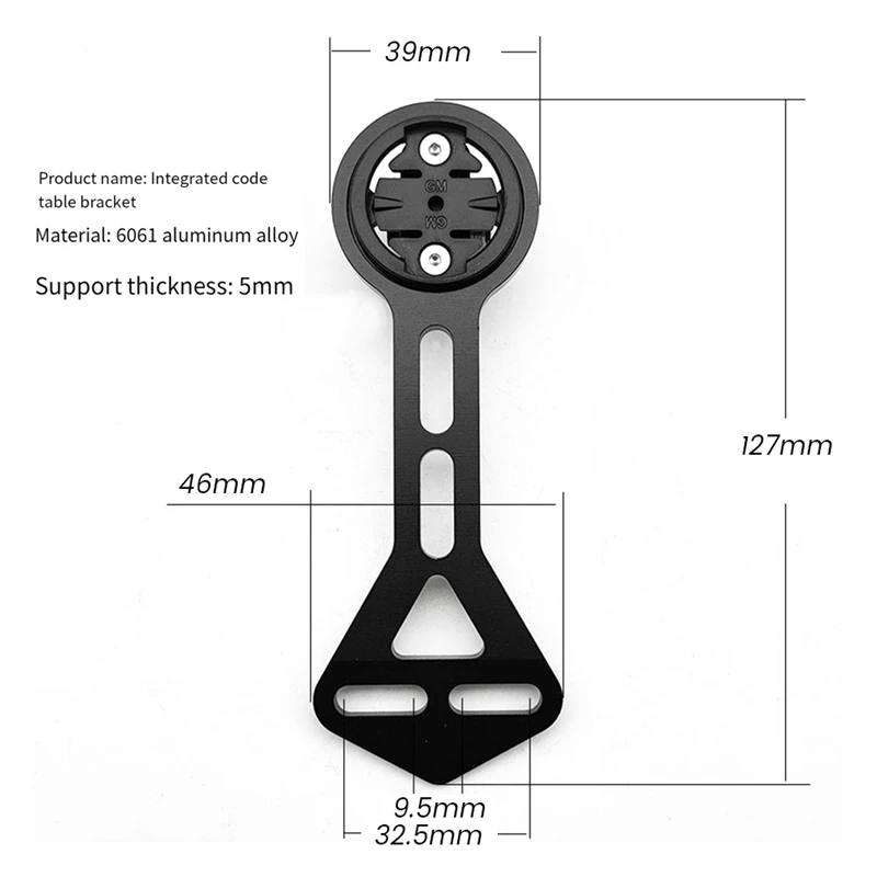 Support GUB Pour Ordinateur Vélo – Compatible Cateye/Wahoo/Bryton/Garmin – Noir