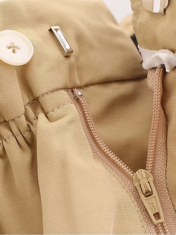 TFMLN Sweet Flower Bud Shorts For Women High Waist Fluffy Shorts Ladies Solid Color Casual Spring and Summer New Fashion