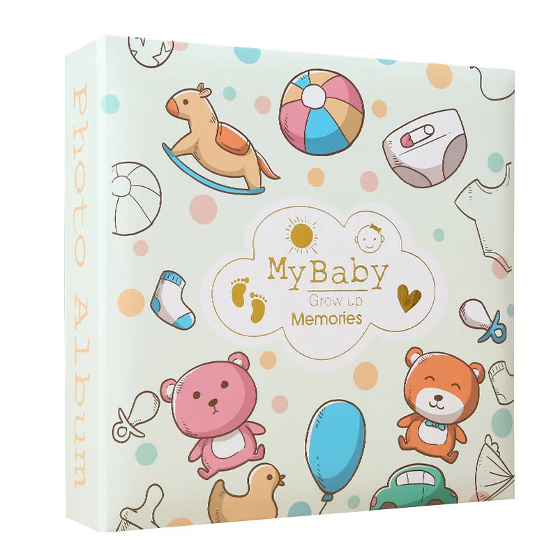 Photo Album with 200 Insert Pockets for Baby Growth