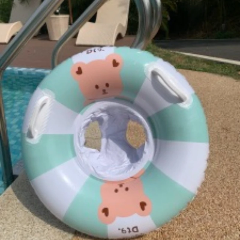 Baby Swimming Float Ring Toy Inflatable Swim Ring Floating Safty Seat with Canopy Kid Summer Water Pool Play Equipment Beach Toy