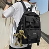 2025 Unisex School Backpack Black Nylon Anti Theft Large Students Laptop Rucksack Sweethearts Casual Travel Chic Korean Mochilas 1