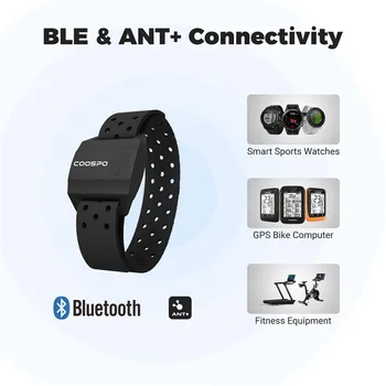 COOSPO Heart Rate Monitor Armband Optical Fitness Outdoor Beat Sensor Bluetooth 4.0 ANT+ For Garmin Wahoo Bike Computer 2