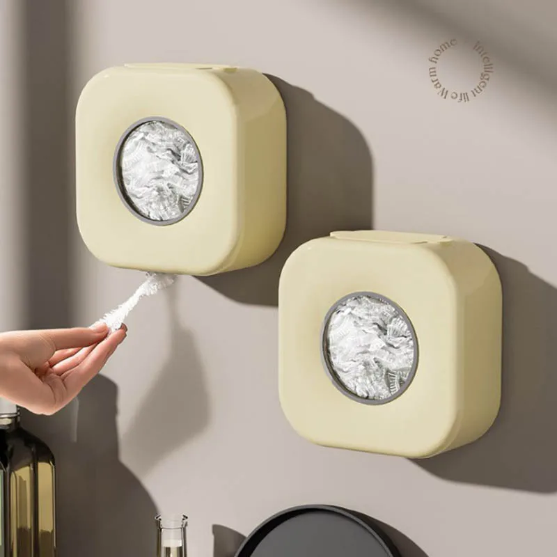 Plastic Bag Dispenser Storage Box Cling Film Organization Wall-mounted Dustproof Box Home Kitchen Storage For Supermarkets