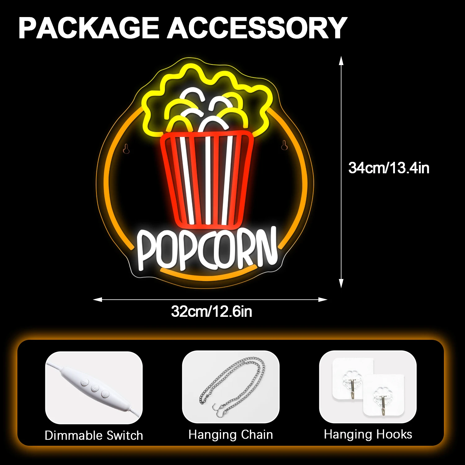 Insegna LED Al Neon Cinema Paradiso – Luce USB Dimmerabile 40x25cm, Effetto 3D, Perfetta Per Home Theater E Regali