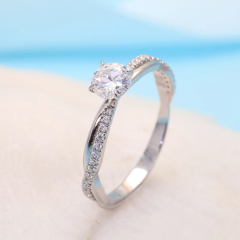 0.5CT CVD Lab Diamond Engagement Ring 4