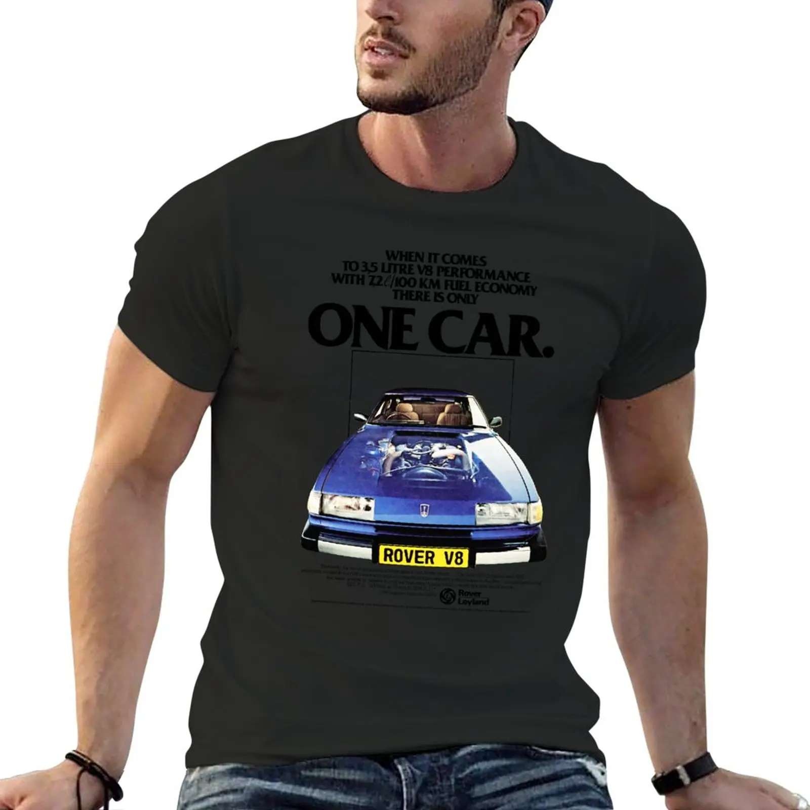 Rover Sd1 3500 V8 T-Shirt Plain Vintage Mens Graphic T-Shirt Pack