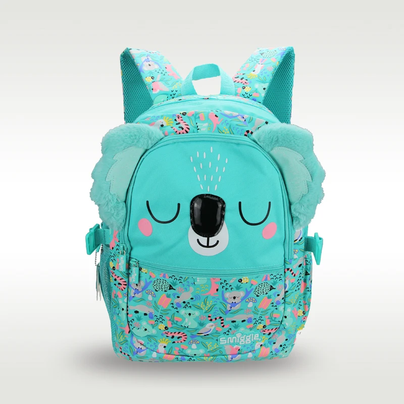 

Australia Smiggle Original Children's Schoolbag Girl Backpack Kawaii Green Koala School Supplies 16 Inches 7-12 Years Old