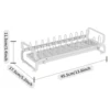 dish drying rack,Sliding dish storage rack,Pull-out cutlery rack under the sink,Drill-free space-saving dish rack 4