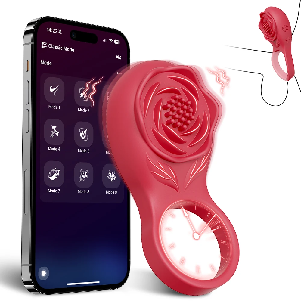 Vibrating Penis Ring Cock Ring for Men Penis Vibrator Scrotum Massager Clit Stimulator Adult Goods Sex Toy for Men and Couples