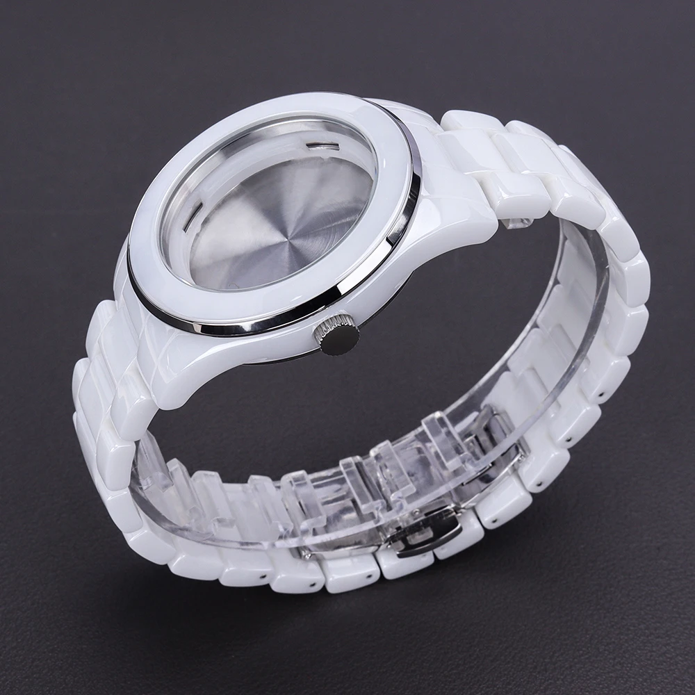 39 mm Keramik-Uhrengehäuse, Armband, Edelstahlrückseite für Miyota 1L45 Uhrwerk, 515 Quarzwerk, 29,5 mm Zifferblatt, DIY-Uhrenzubehör – Detail 2