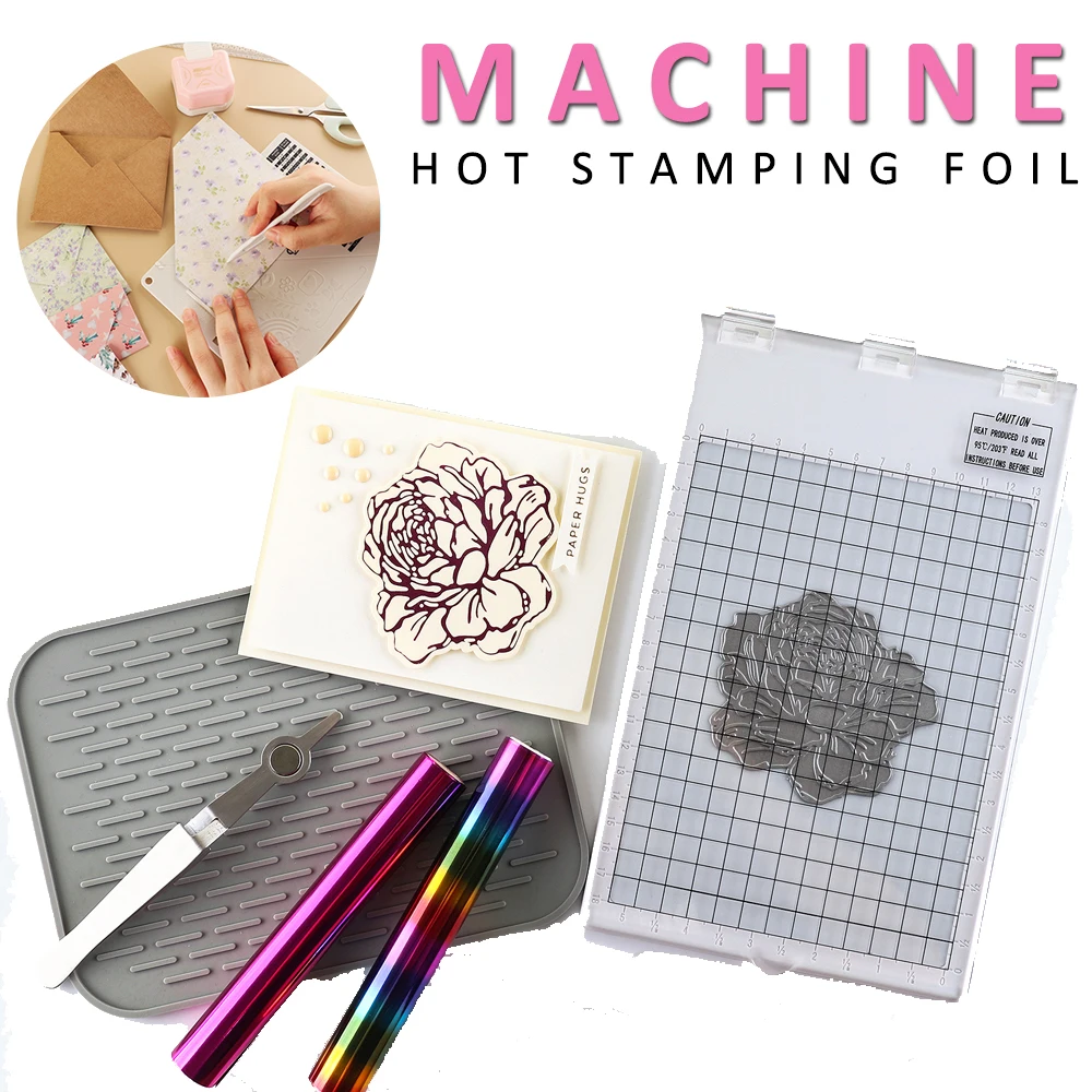 

3 Versions Hot Stamping Foil Machine Craft For Hot Foil Plates Use Can Press Paper Leather Fabric DIY Scrapbooking Tool 2022