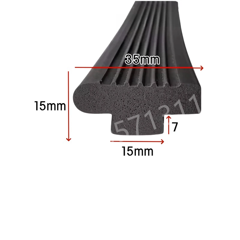 Description Picture 5 of itemGap Cover Mushroom T Strip Edge Encloser Shield Cable Solar Equipment Seals Silicone Foam Heat Insulation Black Grey Red Blue