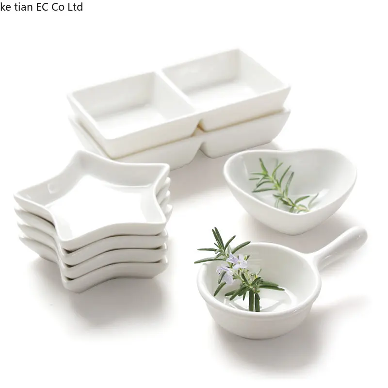 5/pcs ceramic dip dish set of 5 creative household vinegar dish cute seasoning small bowl Japanese kitchen soy sauce dishes