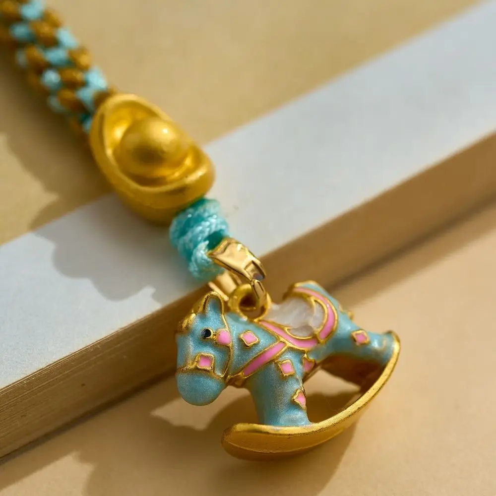 Lucky Horse Zodiac Phone Strap: Anti-Loss Chinese Style Lanyard & Cute Keychain Accessory