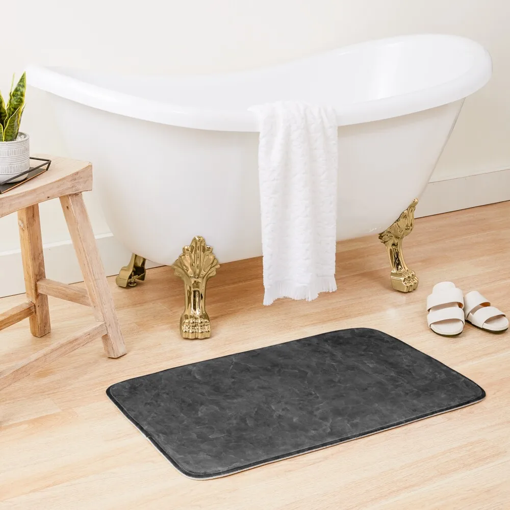 

Black Marble Texture Bath Mat DoorFor Entrance Door Toilet Carpet Anti-Slip Shower Floors For Bathroom Hallways Mat