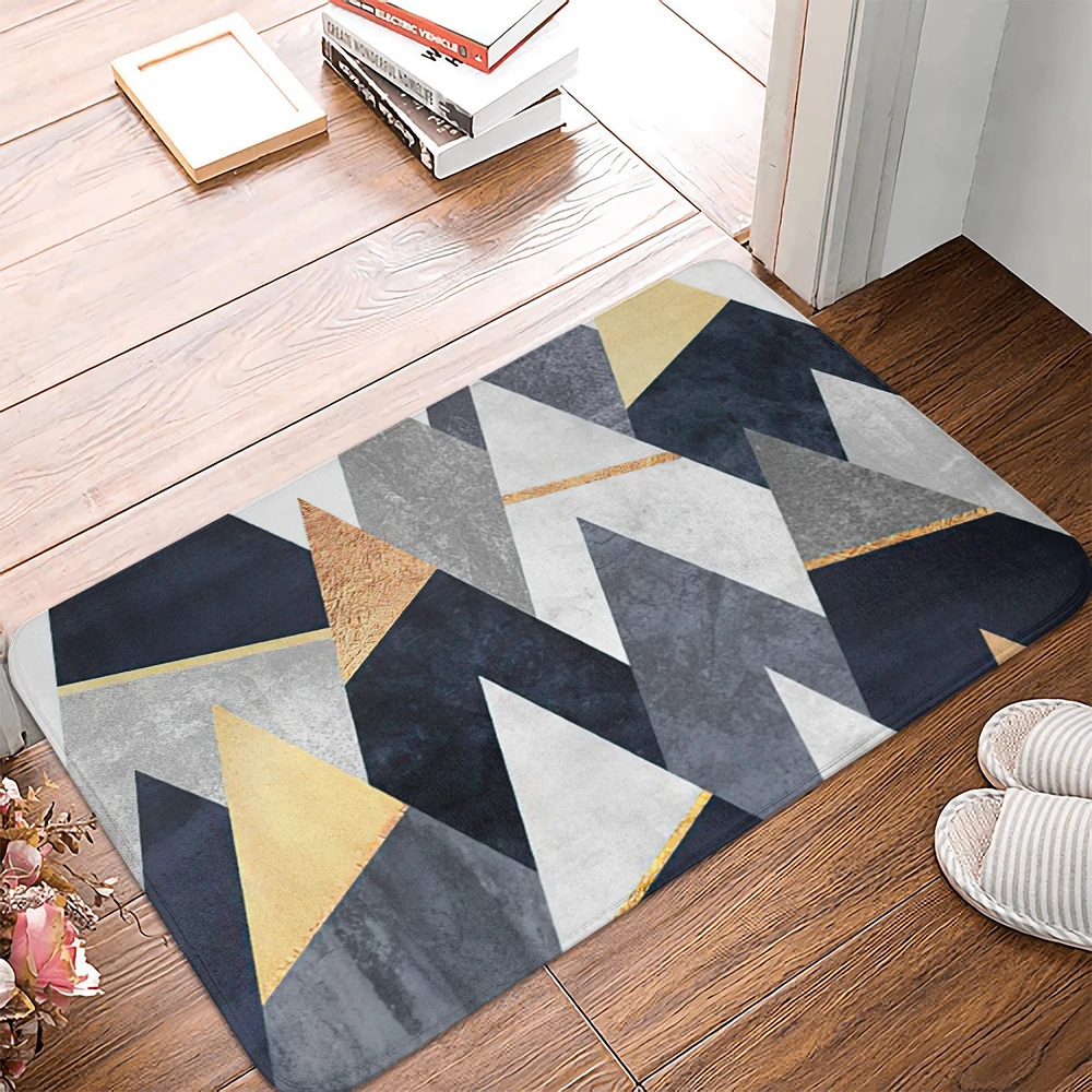 Dark Grey Triangle Door Mat Autumn And Winter Washable Kitchen Rugs Bedroom Carpets Decorative Stair Mats Home Decor Crafts