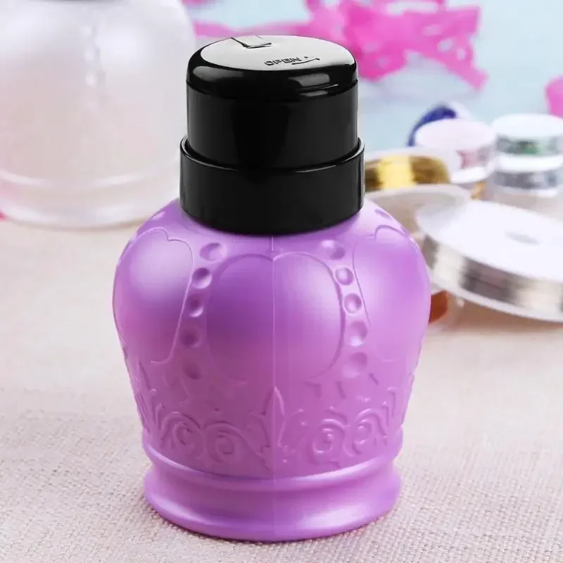 네일 광택제 리무버 프레스 클리닝 빈 펌프 디펜서 병 매니큐어 도구, 180ml