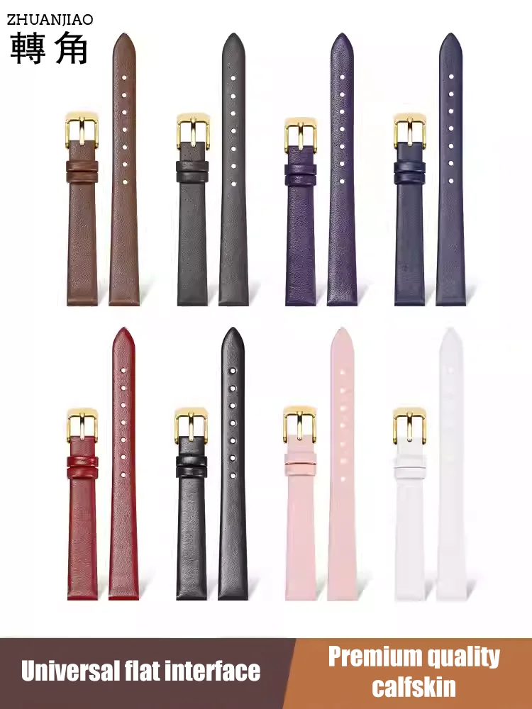 Premium Ultra-Thin Calfskin Leather Waterproof Watchband – Soft, Comfortable, and Versatile Watch Accessory