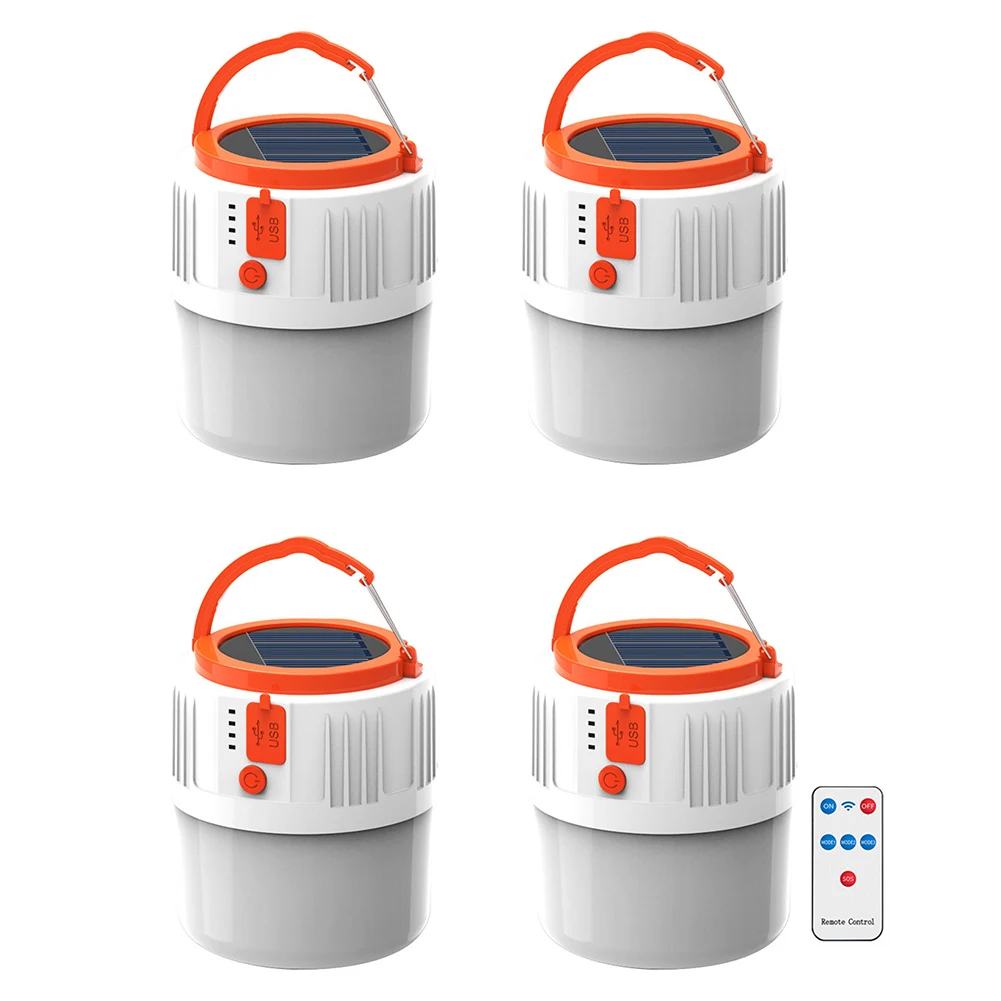 Led Lampe de Camping Rechargeable, 4500 mah Lampe Solaire USB Rechargeable, Camping Lanterne, Pliant Camping Lumière Ipx5 étanche - Sport