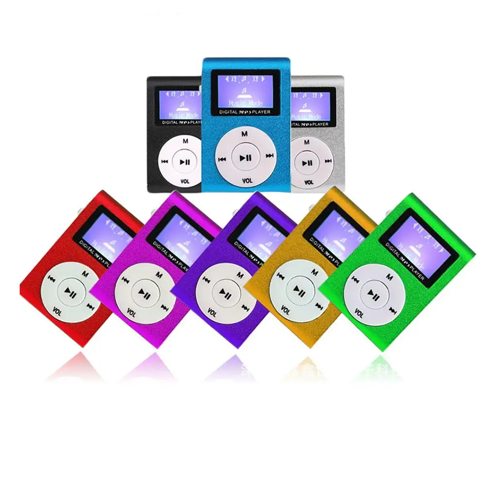 Mini Cube lecteur MP3, affichage, Rechargeable, type Clip, baladeur de  musique Portable avec câble USB et écouteurs, Support carte TF - AliExpress