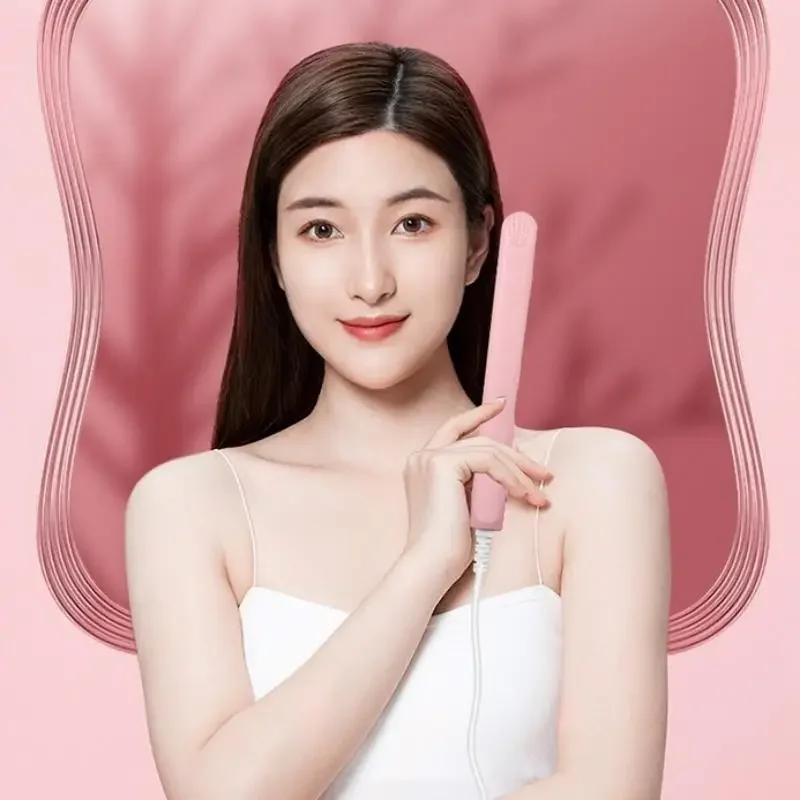 Non-damaging Ceramic Plate, Bangs Clip,Multi-color Splint,Mini Hair Straightener, Quick Heating,  Curling and Straightening