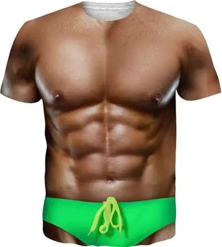 Funny 3D Print Short Sleeve T Shirt for Men and Women