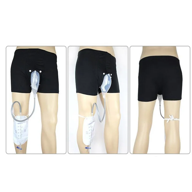 Removable Shorts Urine Bag Reusable Underwear Walking Urine Bag Funnel Pee Holder Leak-proof Diaper Bedridden Patient reusable diapers