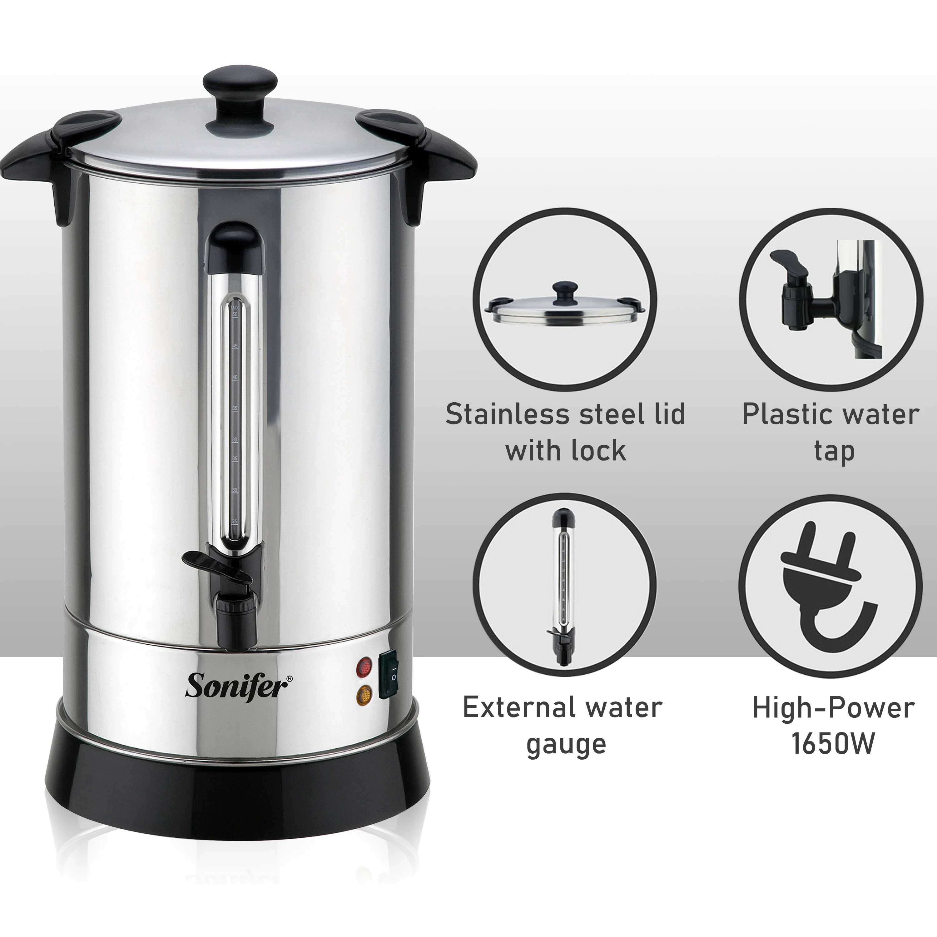 Sonifer 15L Electric Kettle Glass Kitchen Appliances Smart Kettle Whistle Kettle Samovar Tea Thermo Pot Gift SF2074 2