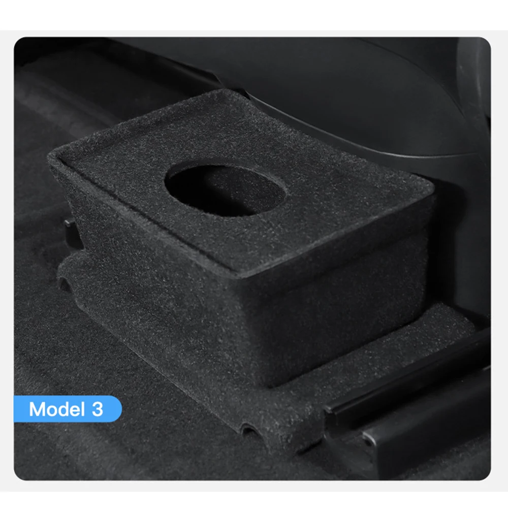 Car Console Organzier Tray Case Car Accessories For Tesla Model 3 Model Y Flocking Style Rear Central Control Storage Box images - 6