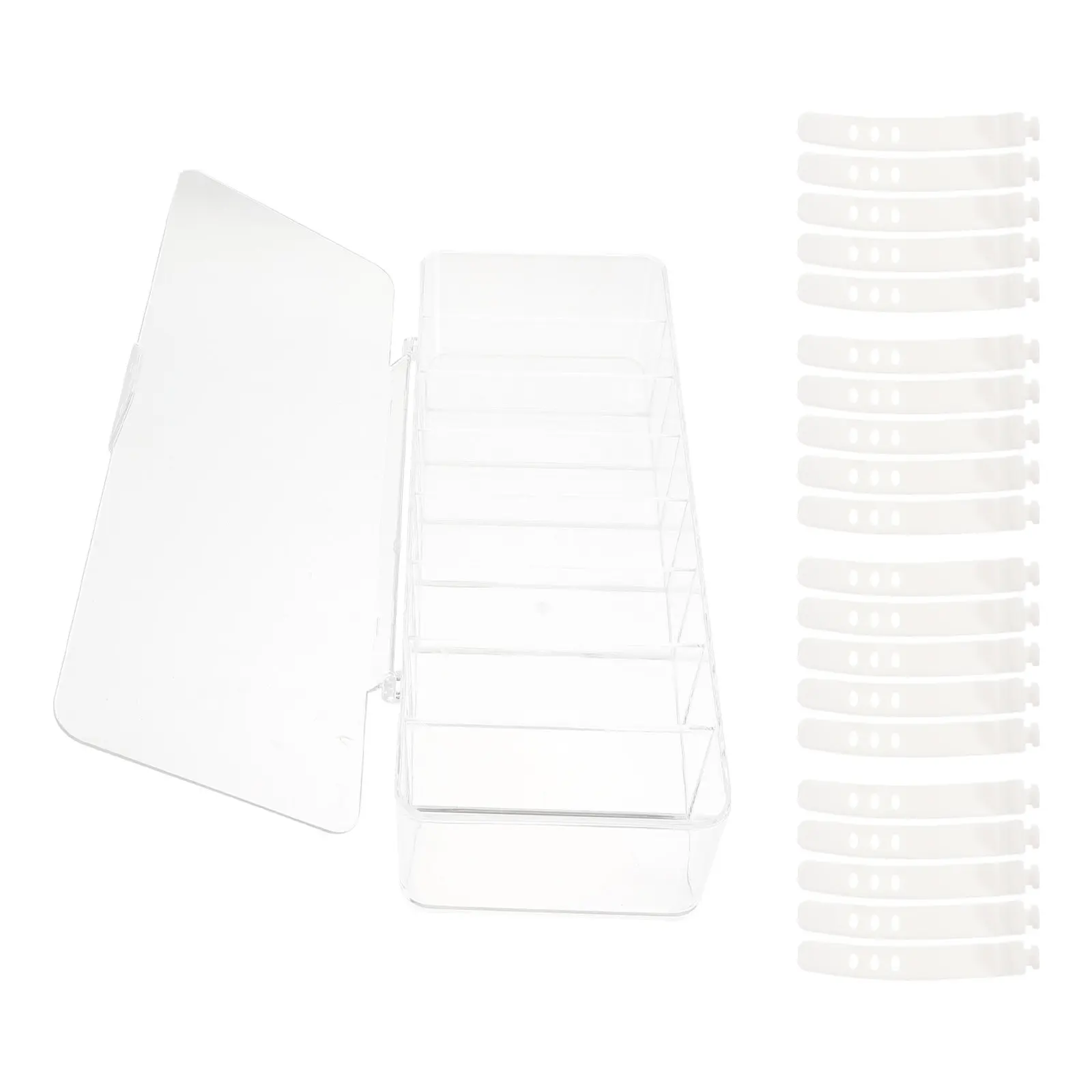 케이블 정리함 방진 플라스틱 와이어 박스 8칸 대용량 케이블 보관함 책상용 코드 정리함