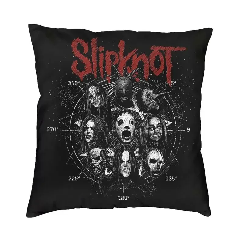 

Мягкая объемная металлическая музыкальная подушка Slipknot рок-рулон декоративная квадратная подушка под заказ для дома 45x45 наволочка