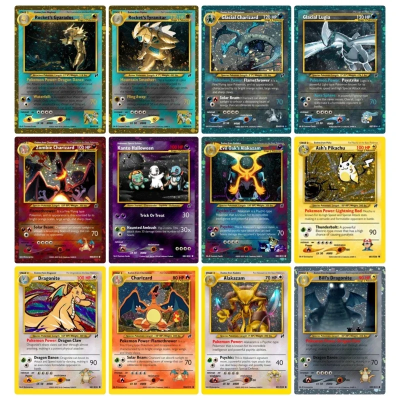 

Pokémon Charizard Gyarados Umbreon Animation Characters DIY Self Made Flashcards Anime Classics Game Collection Cards Toy Gift