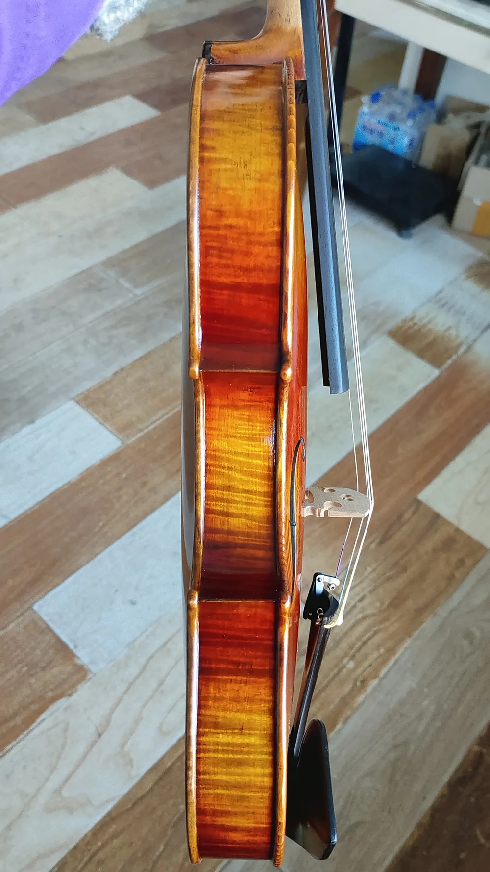 One Piece Back! Master II Level Guarnerius Violin Size 4/4 European Wood Handmade Oil Antiqued Varnish