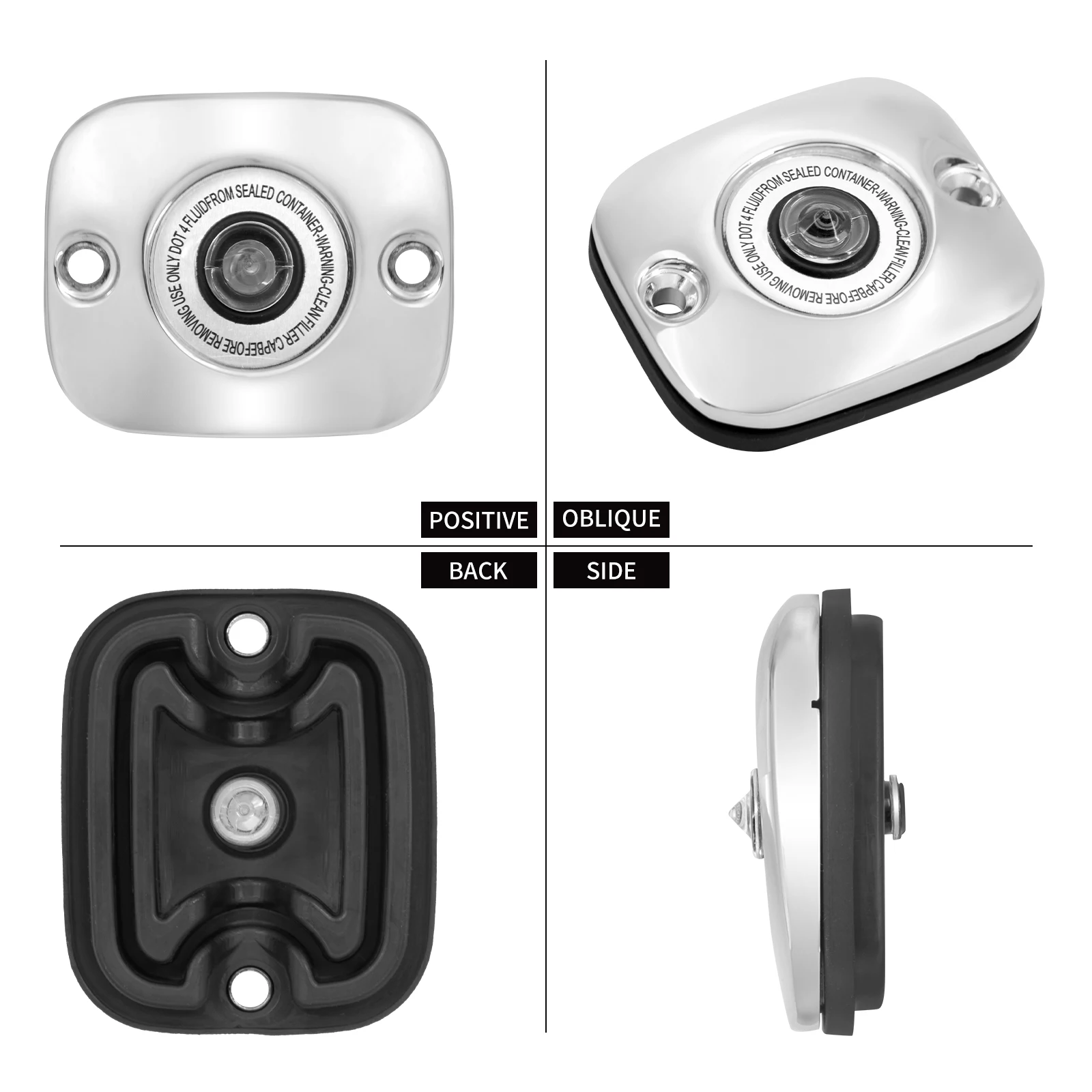 Motorcycle Front Brake Master Cylinder Cover Aluminum With