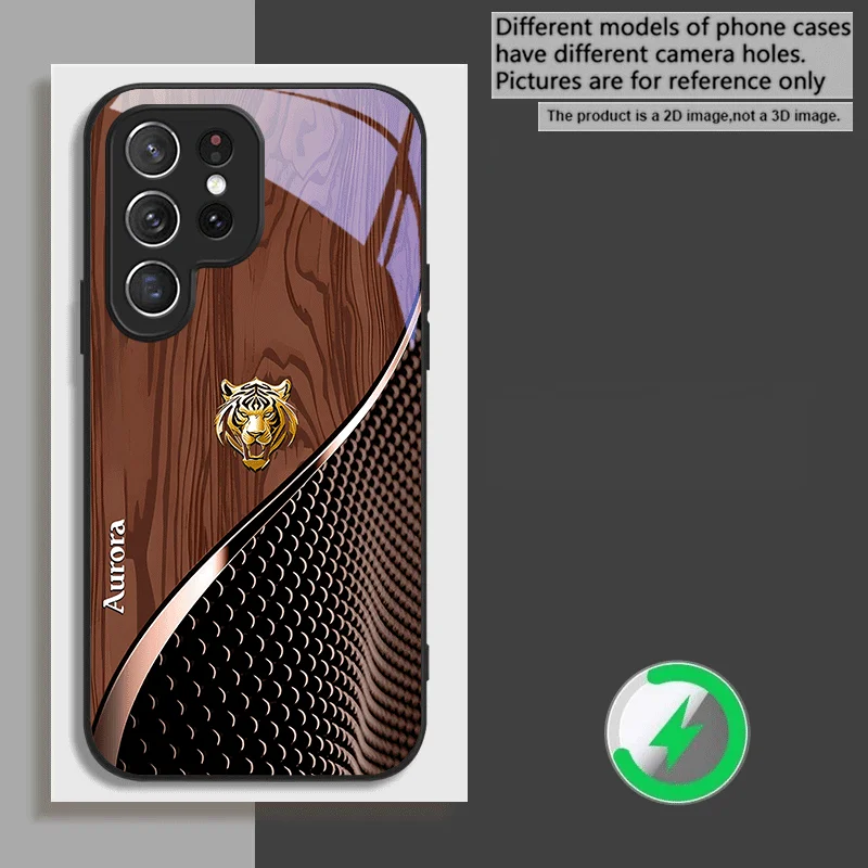Golden Tiger Brown Magsafe Glass Phone Case