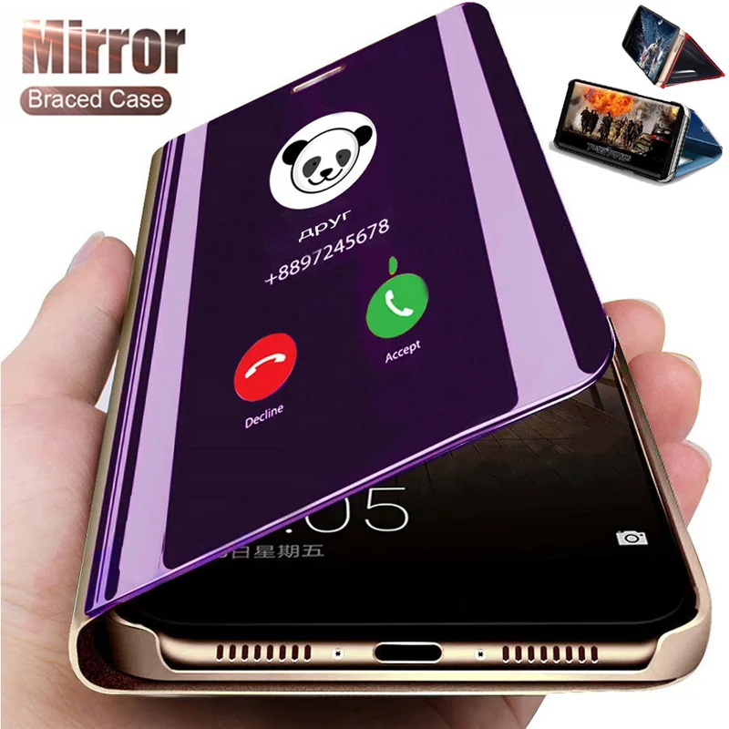 

Luxury Smart Mirror Flip Case For Xiaomi Redmi Note 10 9 9s 11 8 8T Poco X3 10s M3 F3 Pro Max 9A 9C Mi 9T 10T Lite Cover Coque