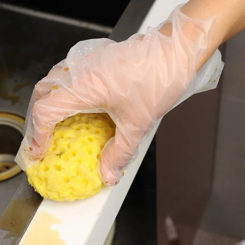 Disposable Gloves Transparent Thickened Restaurant Home Food Grade Anti-oil Kitchen Accessories Vinyl Disposable Gloves Disposable Nitrile Gloves Disposable Plastic Gloves Disposable Gloves