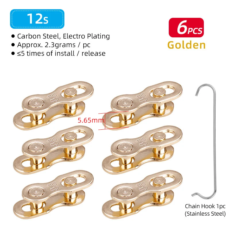 12S Gold 6pcs