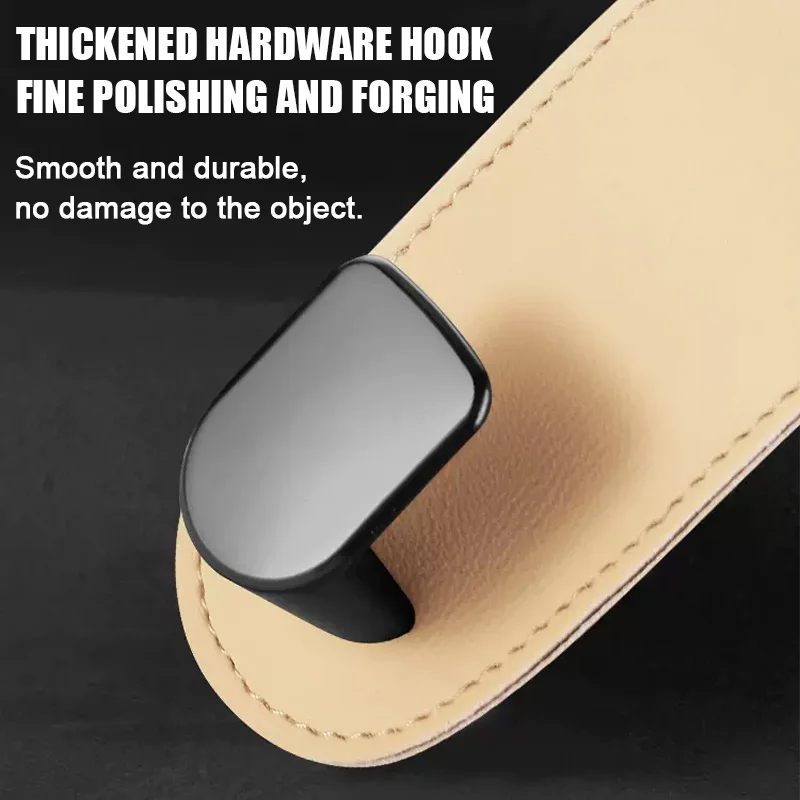 Universal Car Seat Hook with PU Leather and Alloy for Hanging Bags and Purse