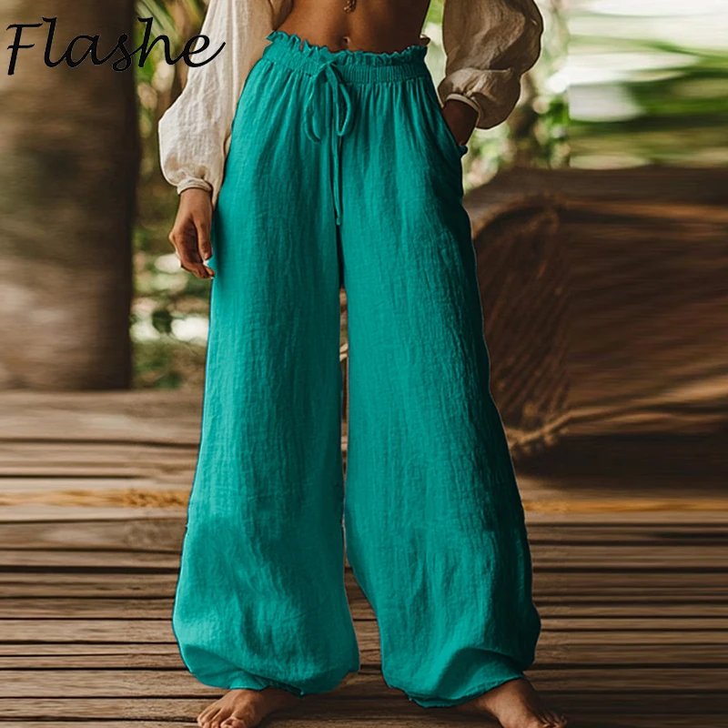 Pantalons femme Blanc : modèles chinos, larges et ajustés | Morgan