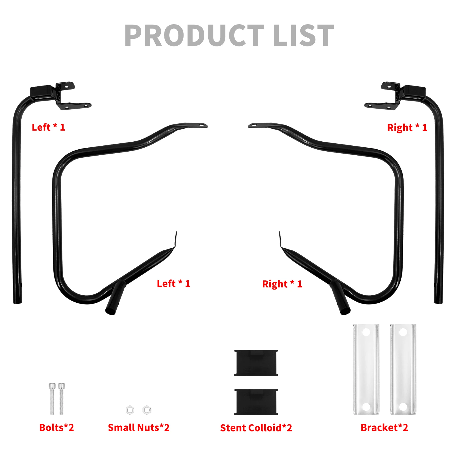 Motorcycle Rear Saddlebag Bracket Guards Support Bars Kit For Harley Touring Electra Street Glide Road King FLHT 2014-motorcycle accessories