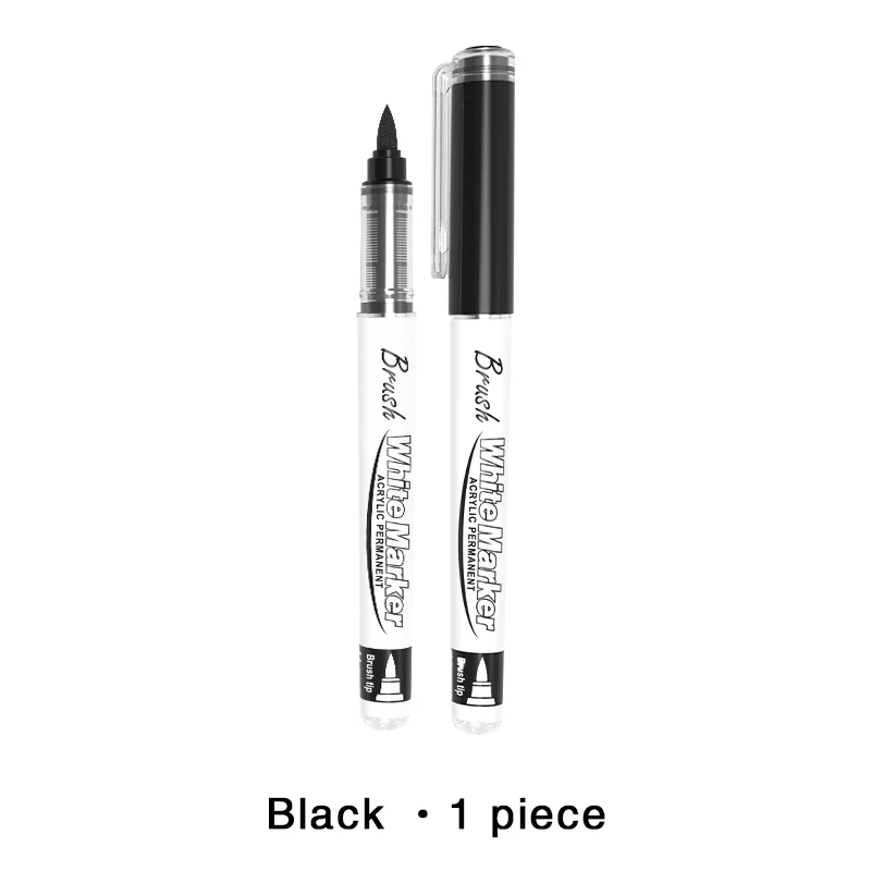 Vibrant Acrylic Paint Markers - Bold Black & White for Creative Projects on Various Surfaces