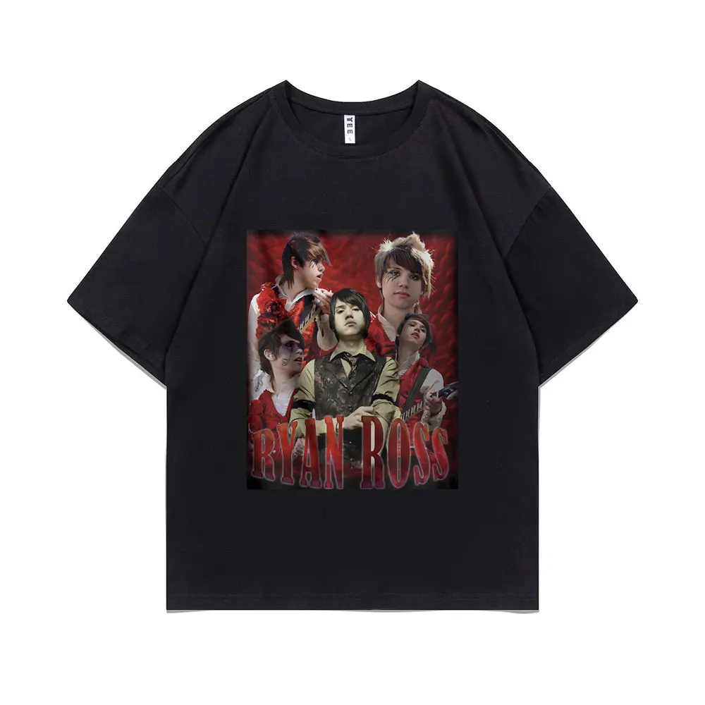 

Ryan Ross Graphic Print T-shirt Men's Gothic Rock Oversized T Shirts Male Fashion Casual Loose Tshirt Men Women Pure Cotton Tees
