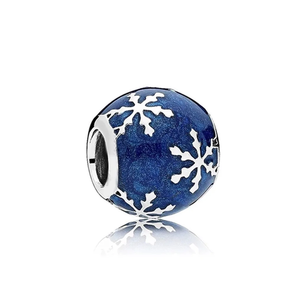 Blue Starry Sky Series 925 Sterling Silver Original Star Moon Romantic Bead Pendant Female bracelet necklace DIY charm jewelry