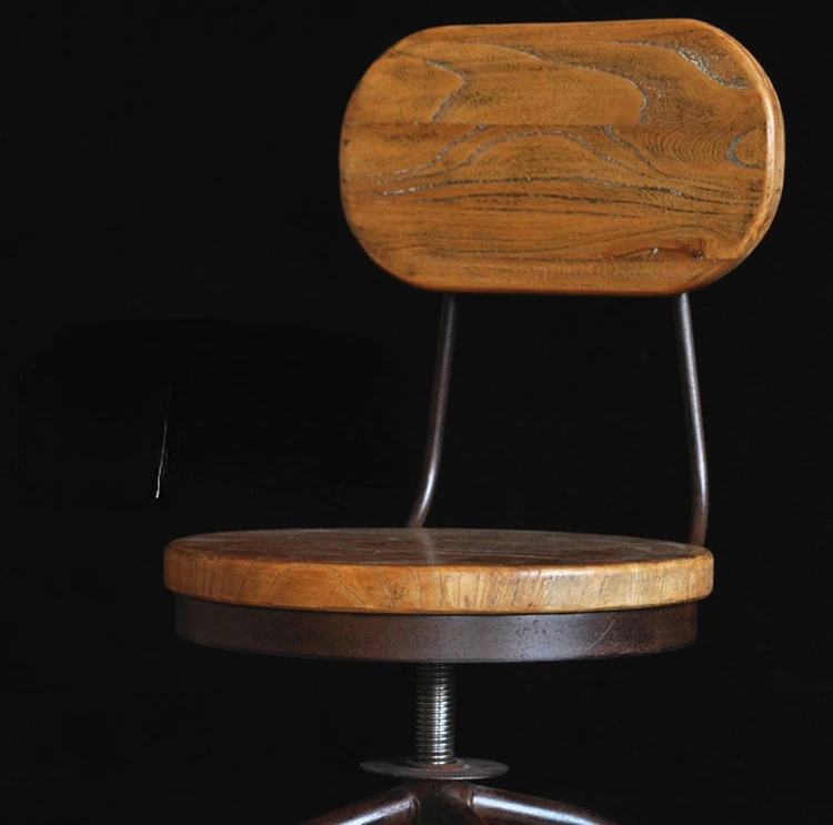 American rural solid wood wrought iron is old, computer bar retro dining leisure , lift bar