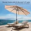 10ft Patio Umbrellas, Outdoor 3 Tier Vented Large Market Table Umbrella with 8 Sturdy Ribs and 1.5" Umbrellla Pole 5