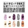 Easter Halloween Nail Stamping Plates Pumpkin /Skull /Flowers /Star Stainless Steel Printing Stencil Reusable Nail Steel Plate 2