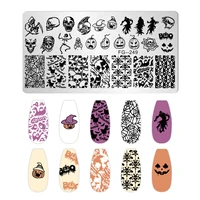 Easter Halloween Nail Stamping Plates Pumpkin /Skull /Flowers /Star Stainless Steel Printing Stencil Reusable Nail Steel Plate 2