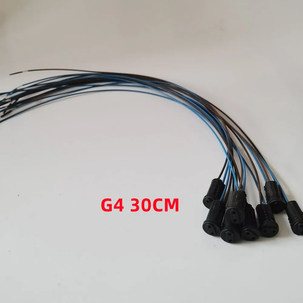 Produktbild von G4 Keramik-Fassung Mit Silikonkabel (10 Cm) – Halter Für Halogen & LED Lampen, 240V