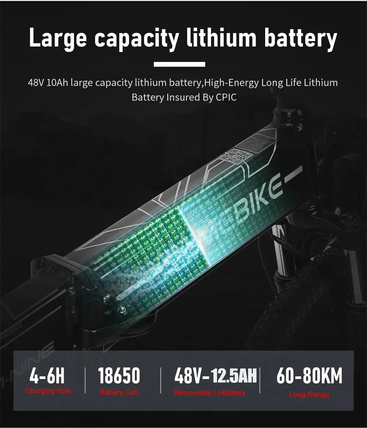 Mountain Off-Road Electric bicycle 750W Motor 12.5AH lithium battery 26-inch tire urban commuter E-Bike auxiliary Electric Bike